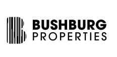 Black and white logo for Bushburg Properties, featuring a stylized "B" formed by vertical lines on the left, with "BUSHBURG PROPERTIES" in bold capital letters on the right—ideal for those seeking demolition services in NYC.